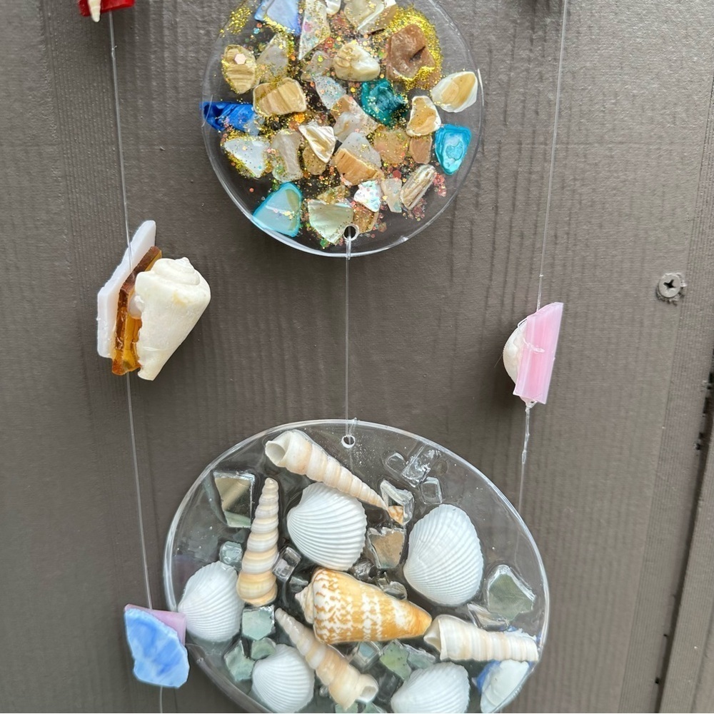 RUBYRUDI Artisan Mosaic Glass Wall Hanging Handcrafted Assemblage Indoor/Outdoor